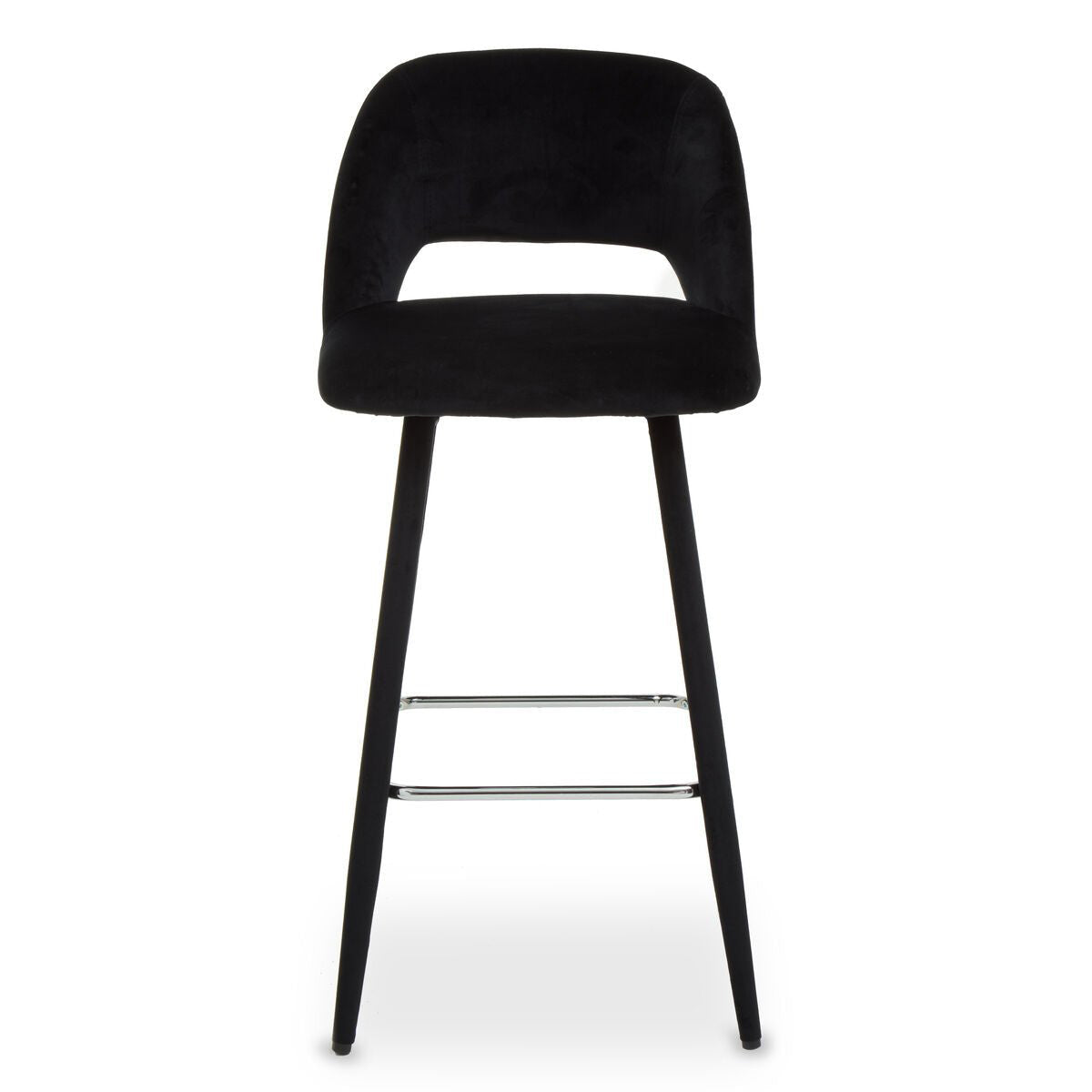 Warren Black Velvet Bar Chair