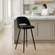 Warren Black Velvet Bar Chair