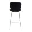 Warton Black Velvet Bar Chair