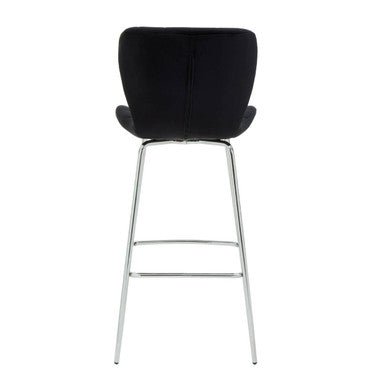 Warton Black Velvet Bar Chair