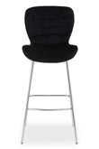 Warton Black Velvet Bar Chair