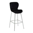 Warton Black Velvet Bar Chair