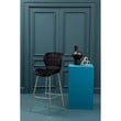 Warton Black Velvet Bar Chair