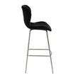 Warton Black Velvet Bar Chair