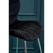 Warton Black Velvet Bar Chair