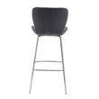 Warton Grey Velvet Bar Chair