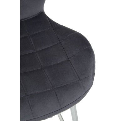 Warton Grey Velvet Bar Chair