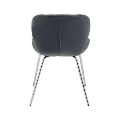 Warton Grey Velvet Dining Chair