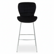 Warton Black Velvet Bar Chair