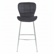 Warton Grey Velvet Bar Chair