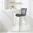 Warton Grey Velvet Bar Chair