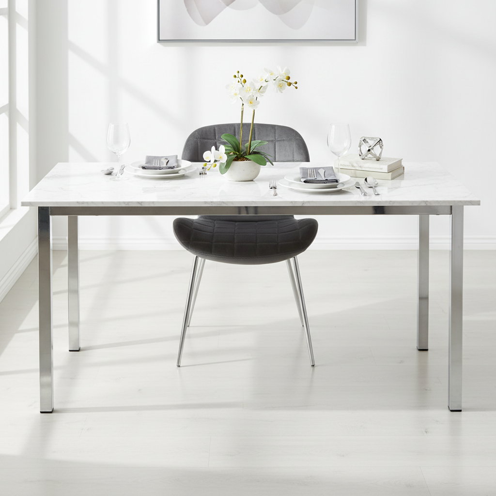 Warton Grey Velvet Dining Chair