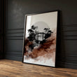 Watercolour Paintings Japanese Landscape Bonsai Tree & Bridge Wall Art Prints | Set of 3