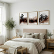 Watercolour Paintings Japanese Landscape Bonsai Tree & Bridge Wall Art Prints | Set of 3