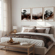 Watercolour Paintings Japanese Landscape Bonsai Tree & Bridge wall art displayed on a wall in a styled room — view 3
