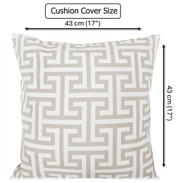 Waterproof Breathable Milano Natural Hollowfibre Filled Cushions 43x43cm for Outdoor Garden Bench Sofa or Indoor Use