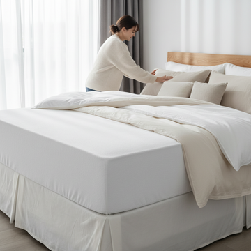 Waterproof Terry Towel Mattress Protector with Deep Skirt Highly Absorbent Noise-Free Comfort Full Bed Size Range OEKO-TEX Certified