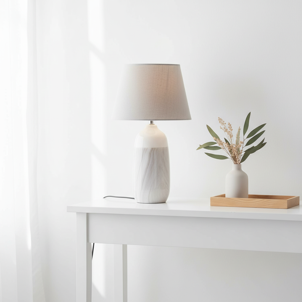 Welma Beige Ceramic Table Lamp
