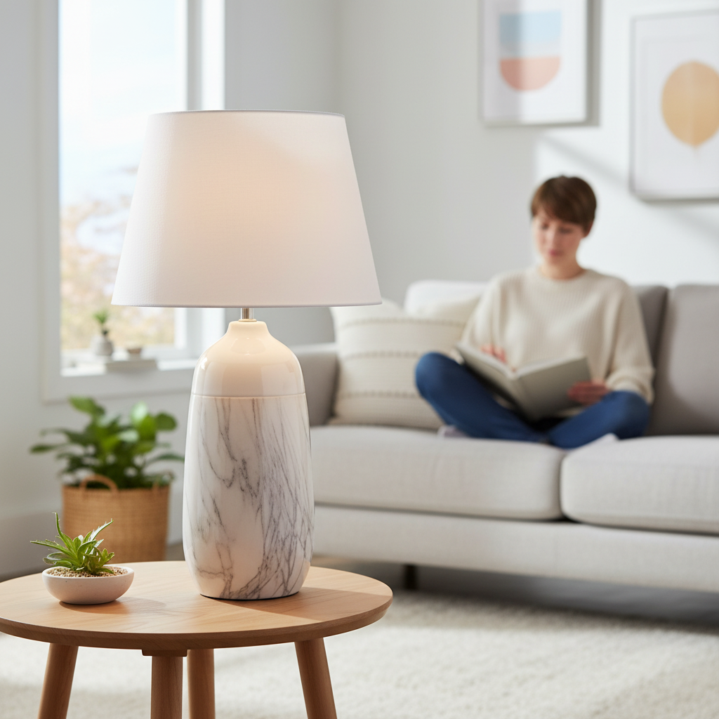 Welma White Ceramic Table Lamp