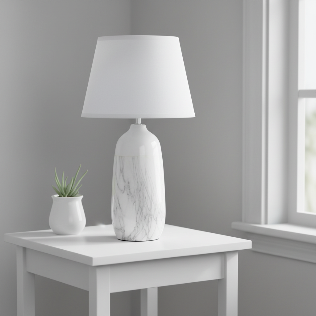 Welma White Ceramic Table Lamp