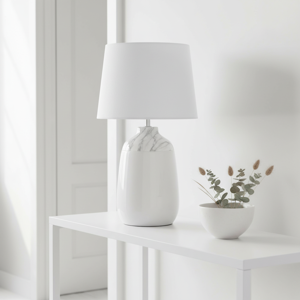 Wenita White Ceramic Table Lamp
