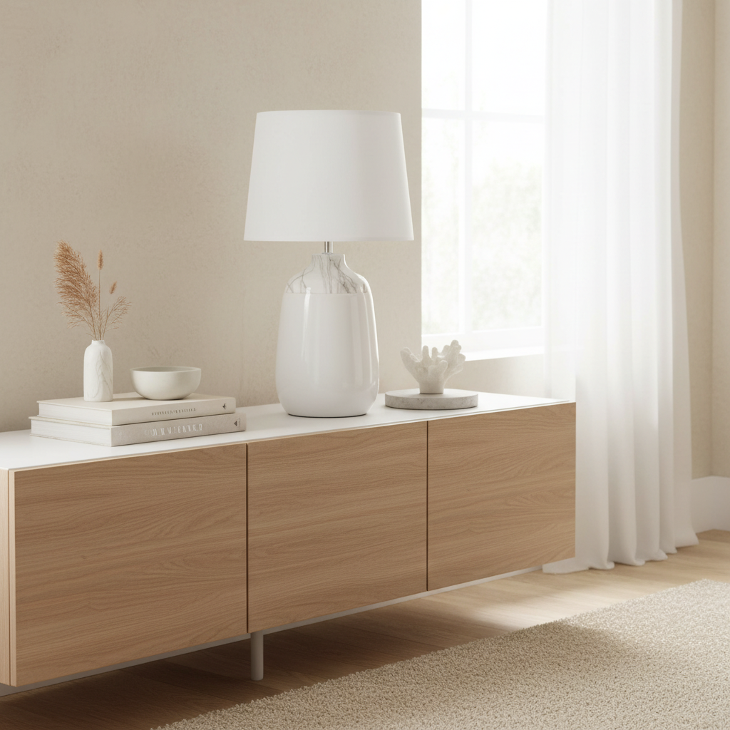 Wenita White Ceramic Table Lamp
