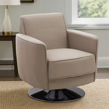 Wester Mink Leather Effect Chair