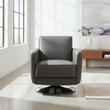 Wester Grey Leather Effect Chair