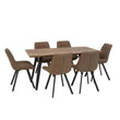 Westford 7pc Rectangular Brown Dining Set