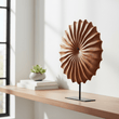 Westo Brown Wood Round Sculpture With Black Base