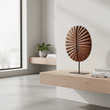 Westo Brown Wood Sculpture With Black Metal Base