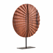 Westo Brown Wood Sculpture With Black Metal Base