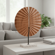 Westo Natural Wood Sculpture With Travertine Base
