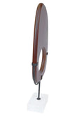 Westo Natural Wood Vertical Sculpture With Travertine Base