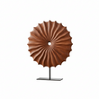 Westo Brown Wood Round Sculpture With Black Base