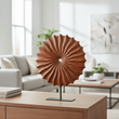 Westo Brown Wood Round Sculpture With Black Base