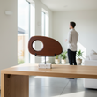 Westo Natural Wood Horizontal Sculpture With Travertine Base