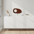 Westo Natural Wood Horizontal Sculpture With Travertine Base