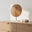 Westo Natural Wood Sculpture With Travertine Base
