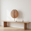 Westo Natural Wood Sculpture With Travertine Base