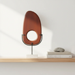 Westo Natural Wood Vertical Sculpture With Travertine Base