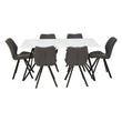 Weston Marble Effect Dining Table With 6 Chairs Set