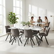 Weston Marble Effect Dining Table With 6 Chairs Set