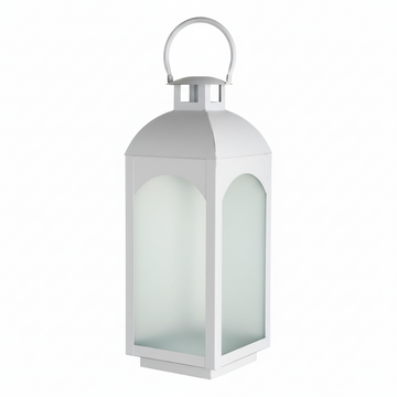 White Wash Small Mild Steel Lantern