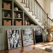 Wildlife Wall Art Black and White Forest Photography displayed on a wall in a styled room — view 3