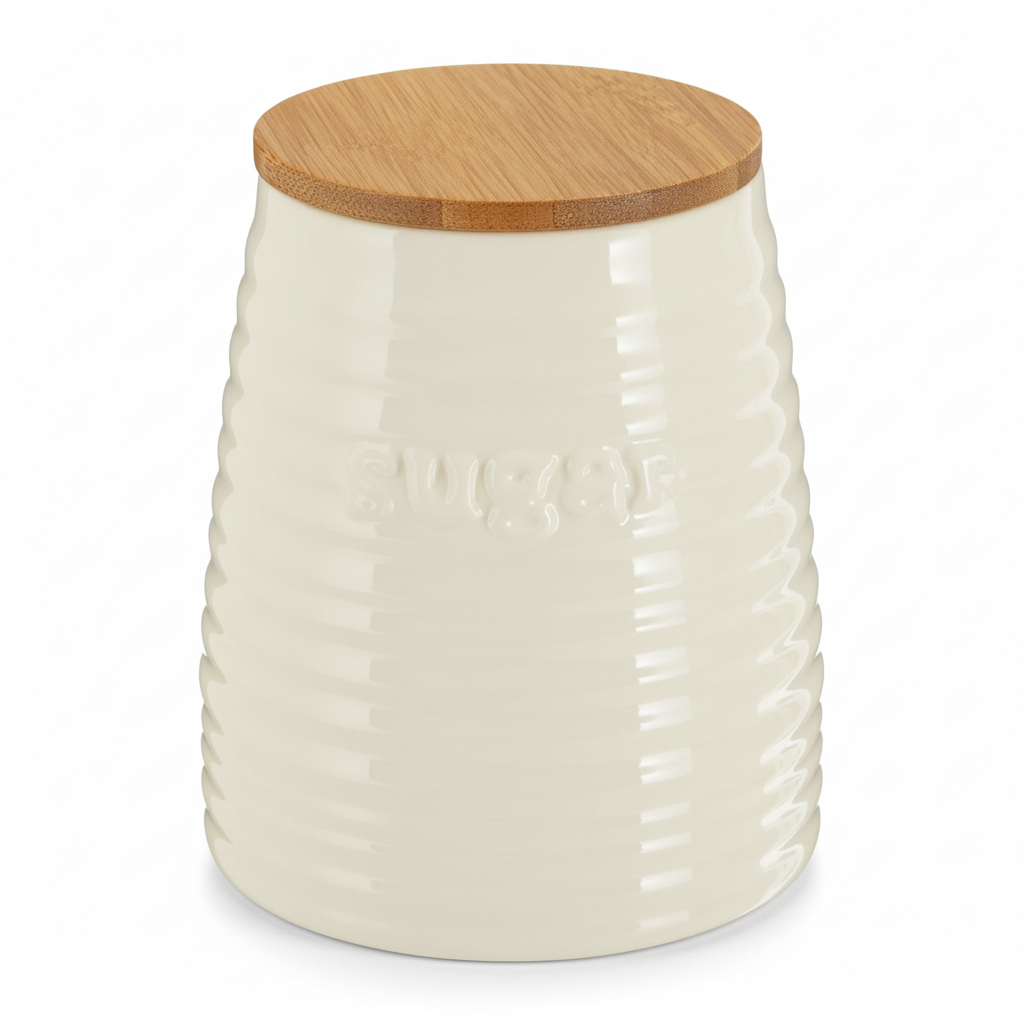 Winnie Cream Dolomite Sugar Canister