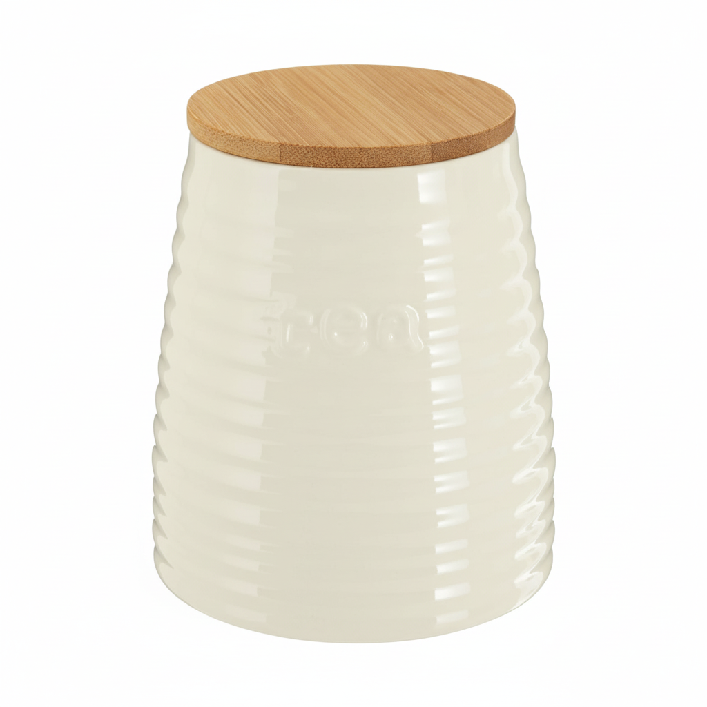Winnie Cream Dolomite Tea Canister