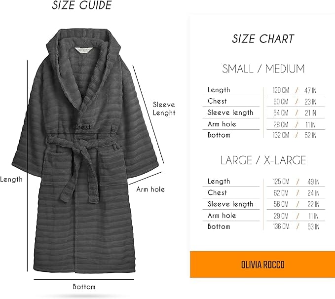 Women's Hydro Ribbed Ultra Soft 100% Cotton Hooded Bath Robes with Pockets and Belt Luxury Terry Towelling Loungewear Sleepwear in White and Grey