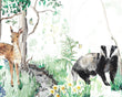 Woodland Animals Children's Mural Wallpaper