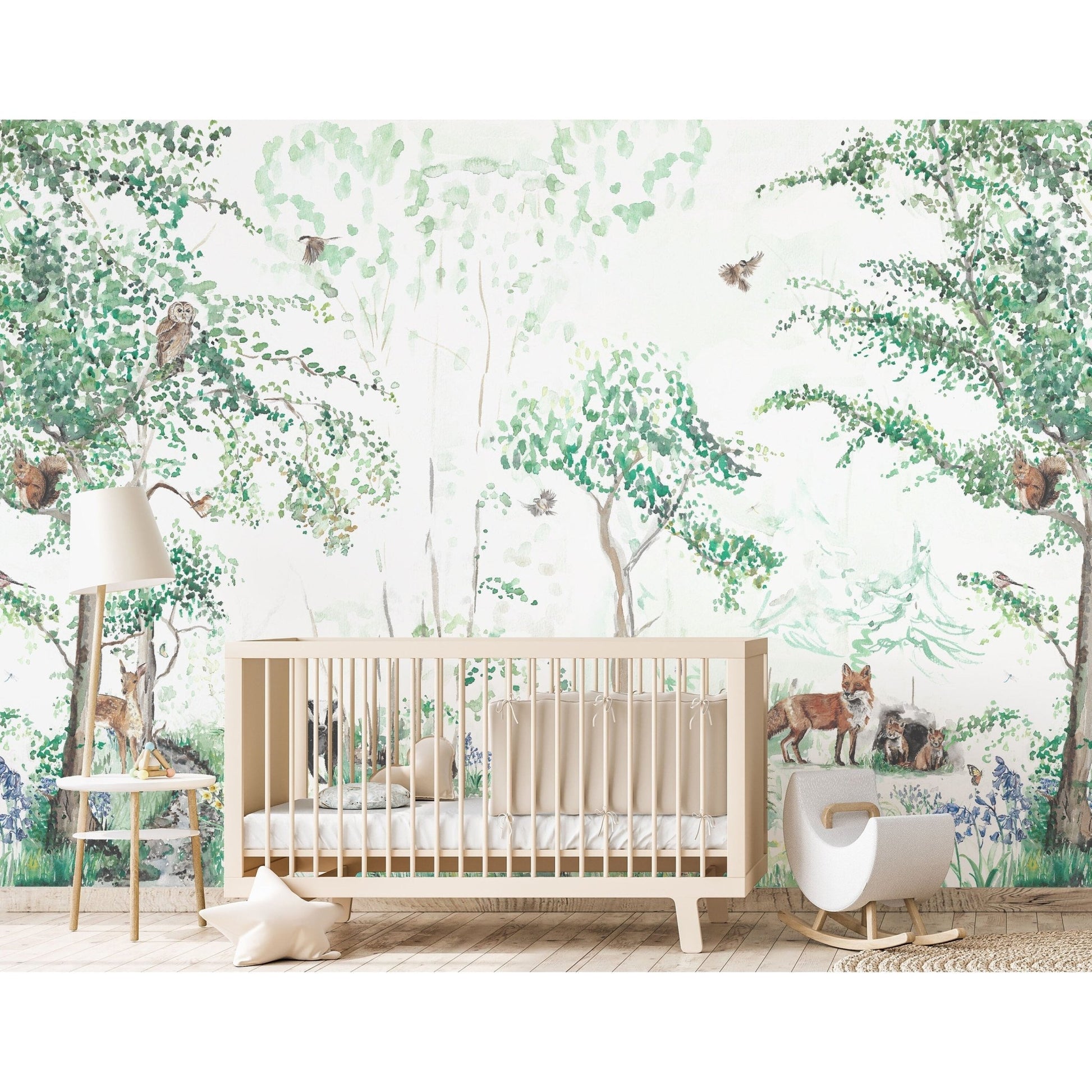 Woodland Animals Children's Mural Wallpaper